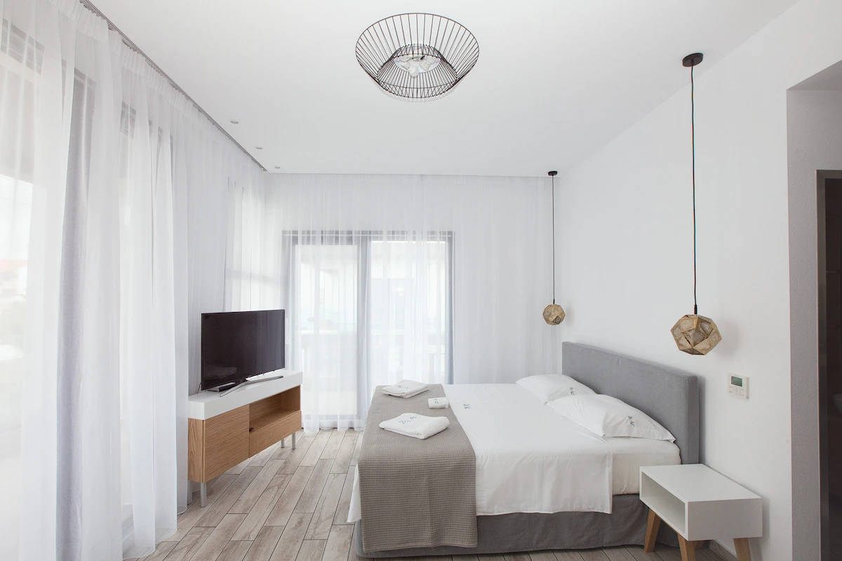 Balcony room with double bed at Suites Sole boutique hotel, Keramoti Greece